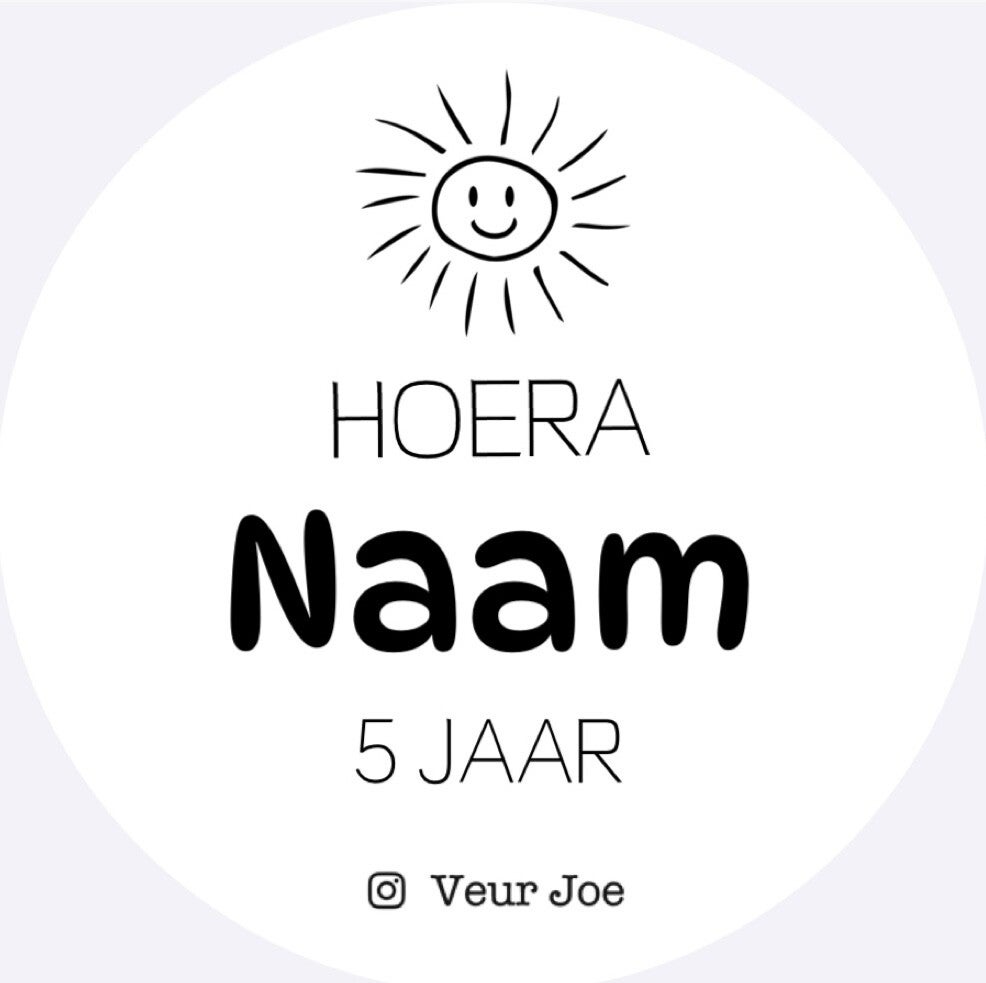 Gepersonaliseerde sticker - zon