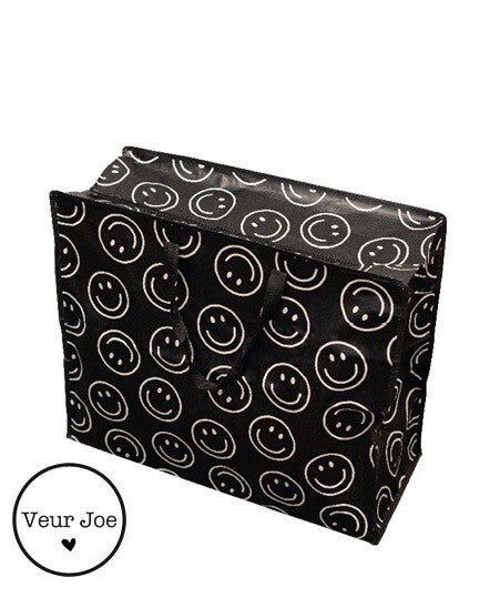 Shopper XL met rits - Smiley