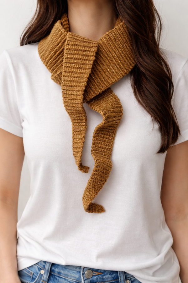 Sophie Scarf jaune moutarde pailleté
