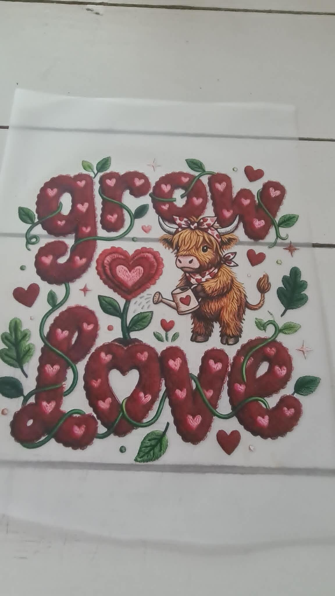 grow with love hooglander met gieter
