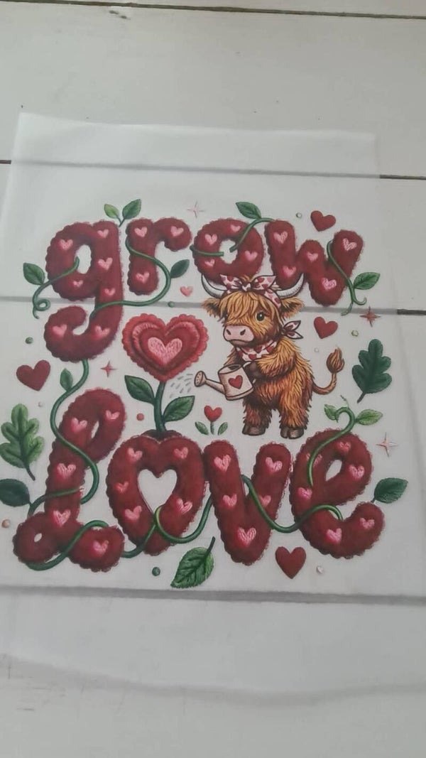 grow with love hooglander met gieter