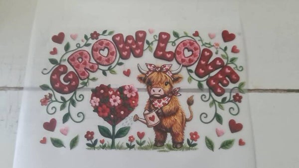 chrochet look hooglander grow love met hartbloem