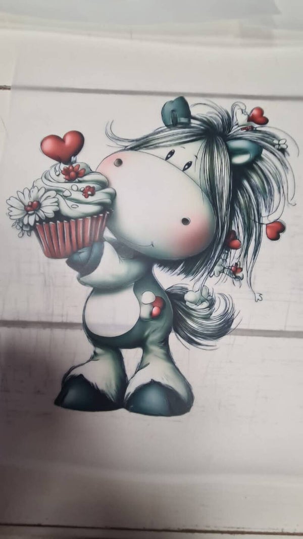 paard met cupcake