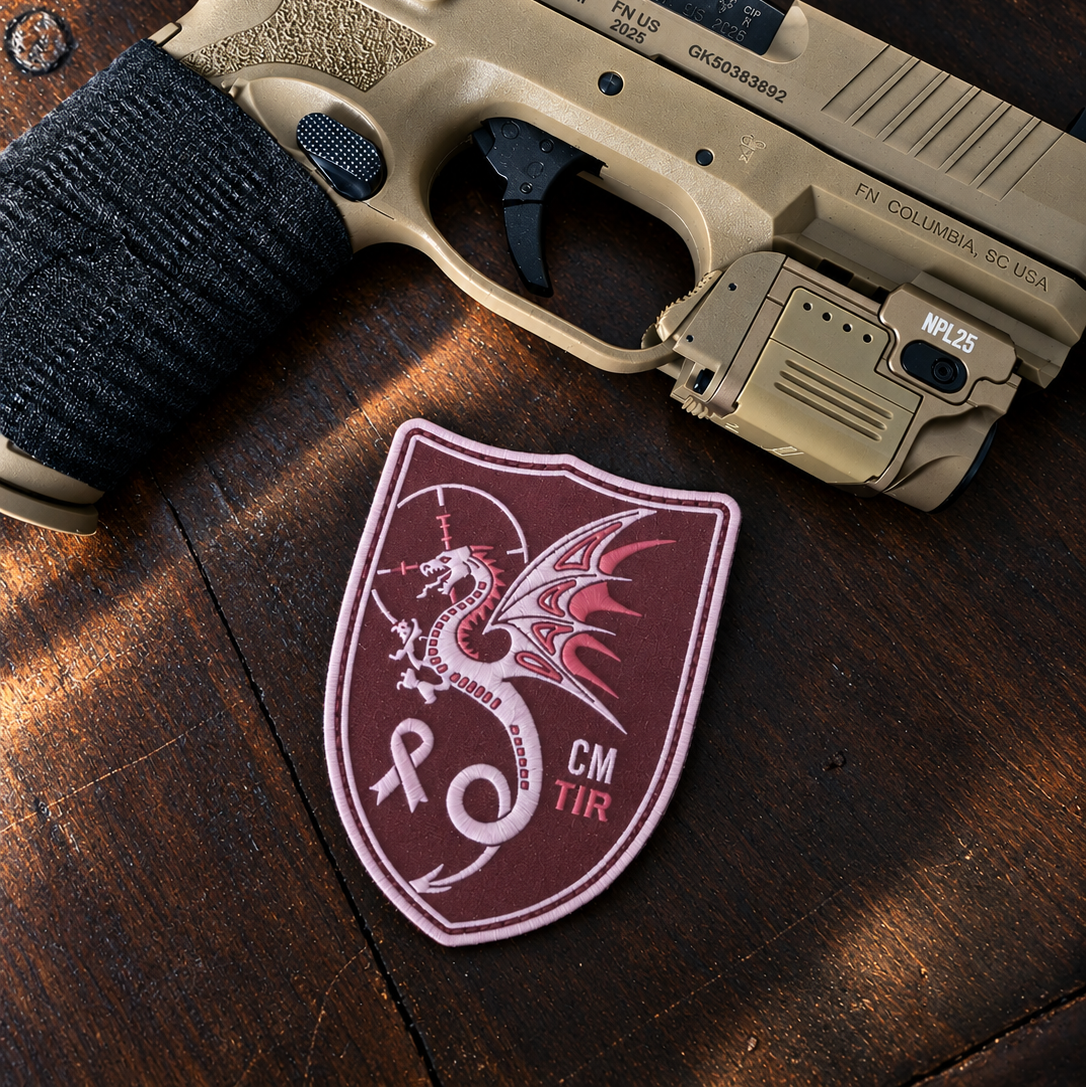 Patch / Ecusson PVC CM Tir, Octobre Rose