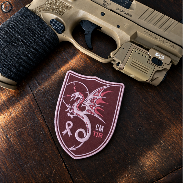 Patch / Ecusson PVC CM Tir, Octobre Rose