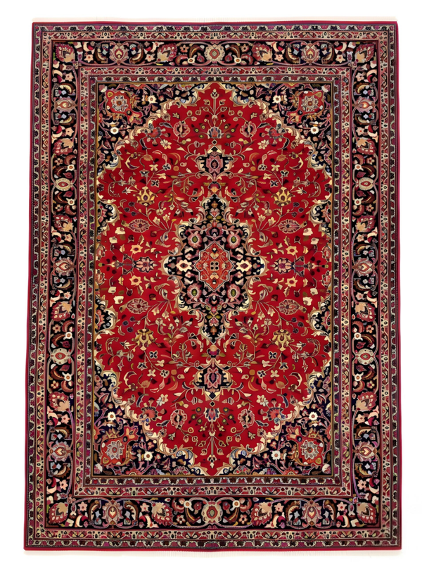 Mashhad (303 x 196 cm) - Red Persian Traditional Carpet (9.9 x 6.4 ft)