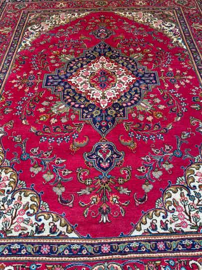 Tabriz (360 x 245cm) - Red Handwoven Persian Rug (11.8 x 8 ft)