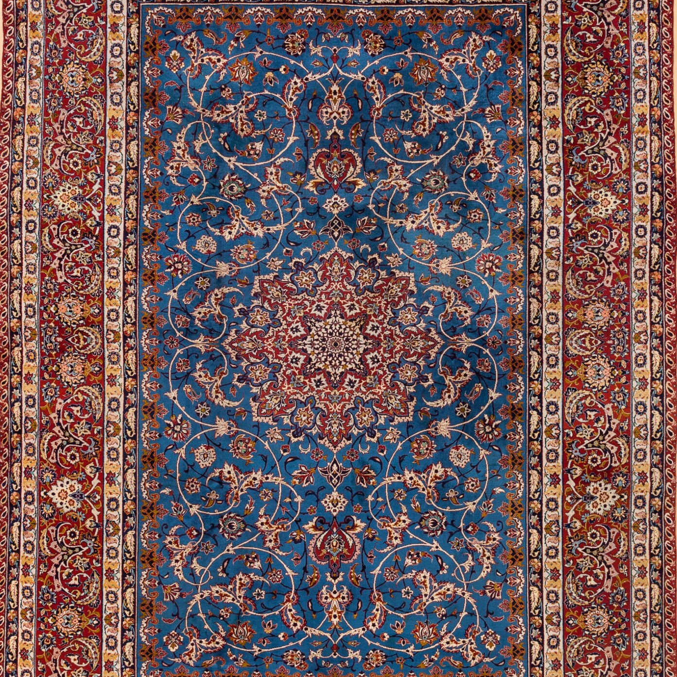 Authentic Isfahan Rug - Full View