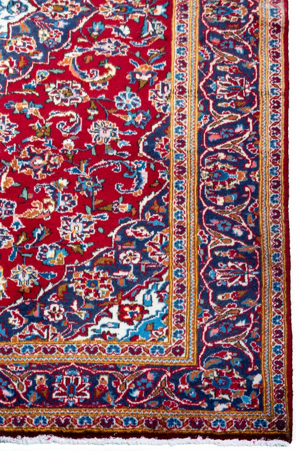 Kashan (255 x 146 cm) - Bright Medium Size Persian Rug (7.3 x 4.7 ft)