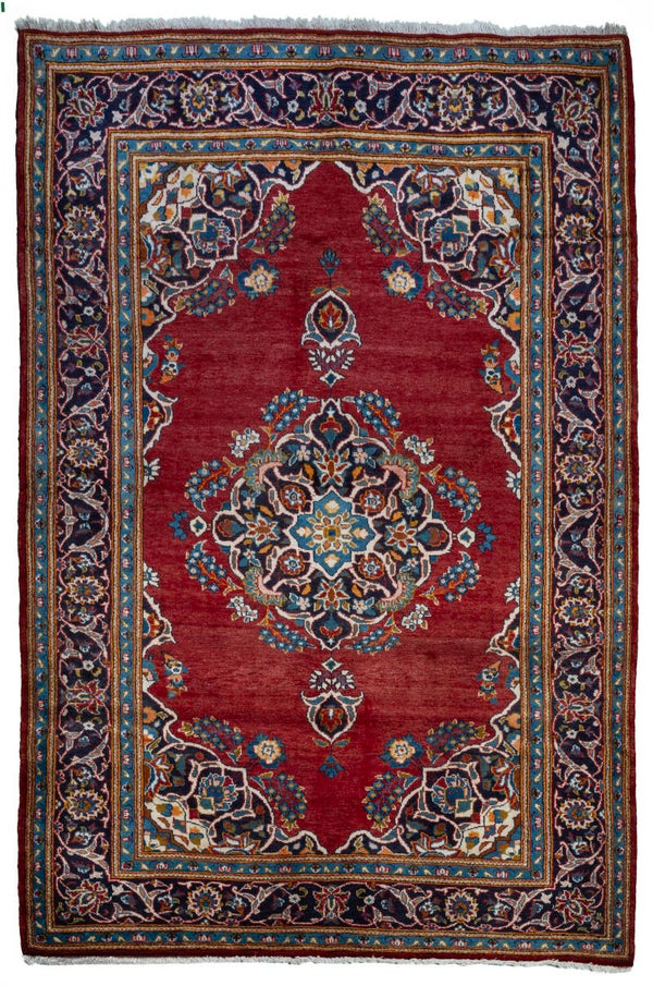 Kashan (235 x 145 cm) - Rich Red Persian Rug (7.7 x 4.7 ft)