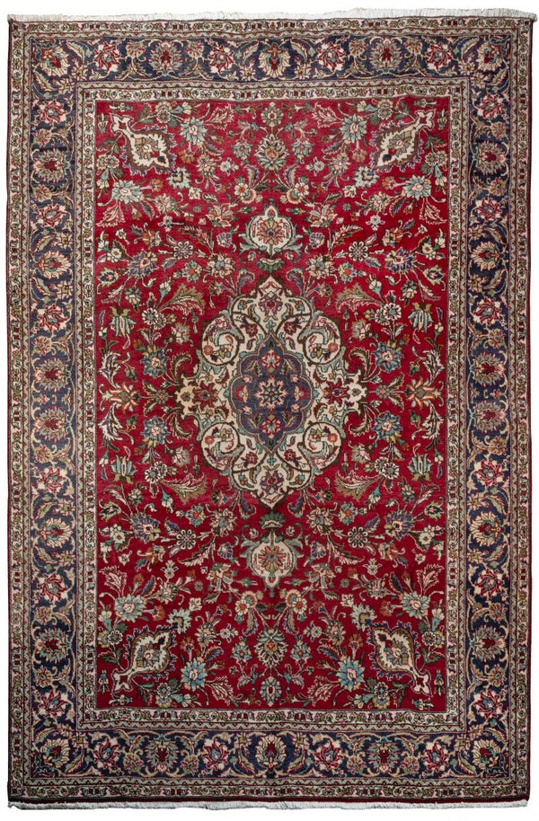 Tabriz (300 x 200 cm) - Stylish Red Iranian Persian Rug (7.2 x 4.5 ft)