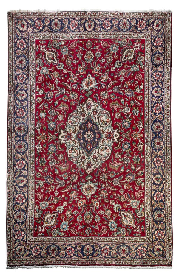 Tabriz (300 x 205 cm) - Red Medallion Iranian Rug (9.8 x 6.7 ft)
