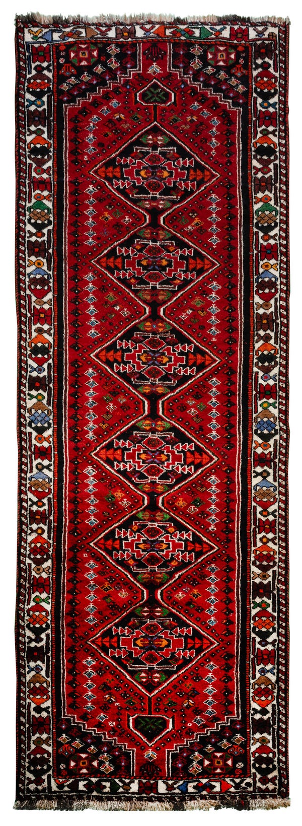 Shiraz Runner (310 x 95 cm) - Red Persian Handmade Runner (10.1 x 3.1 ft)