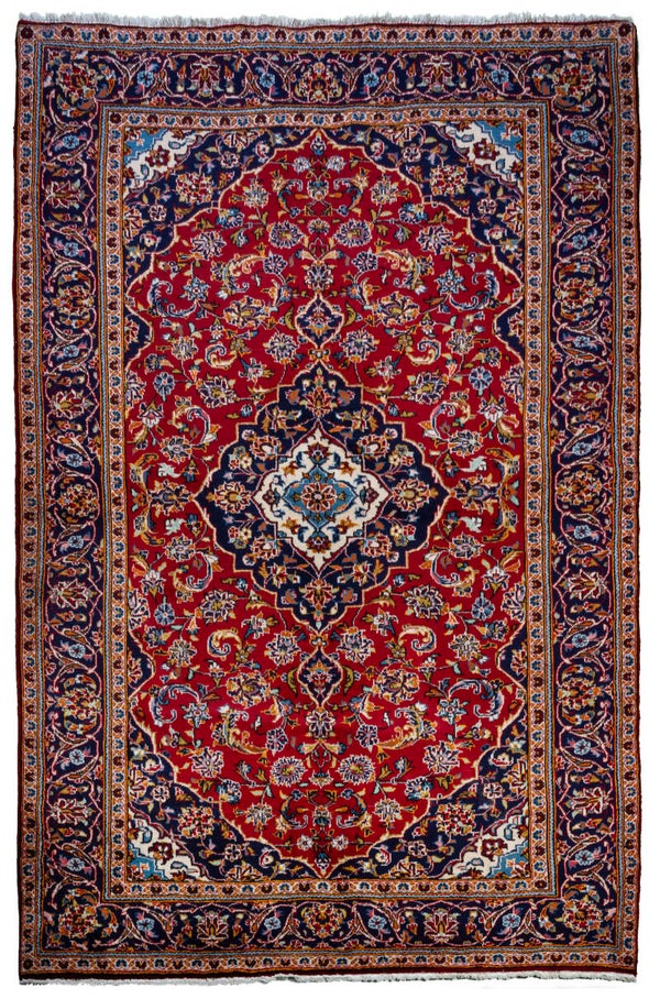 Kashan (245 x 150 cm) - Medallion Red Persian Rug (8 x 4.9 ft)