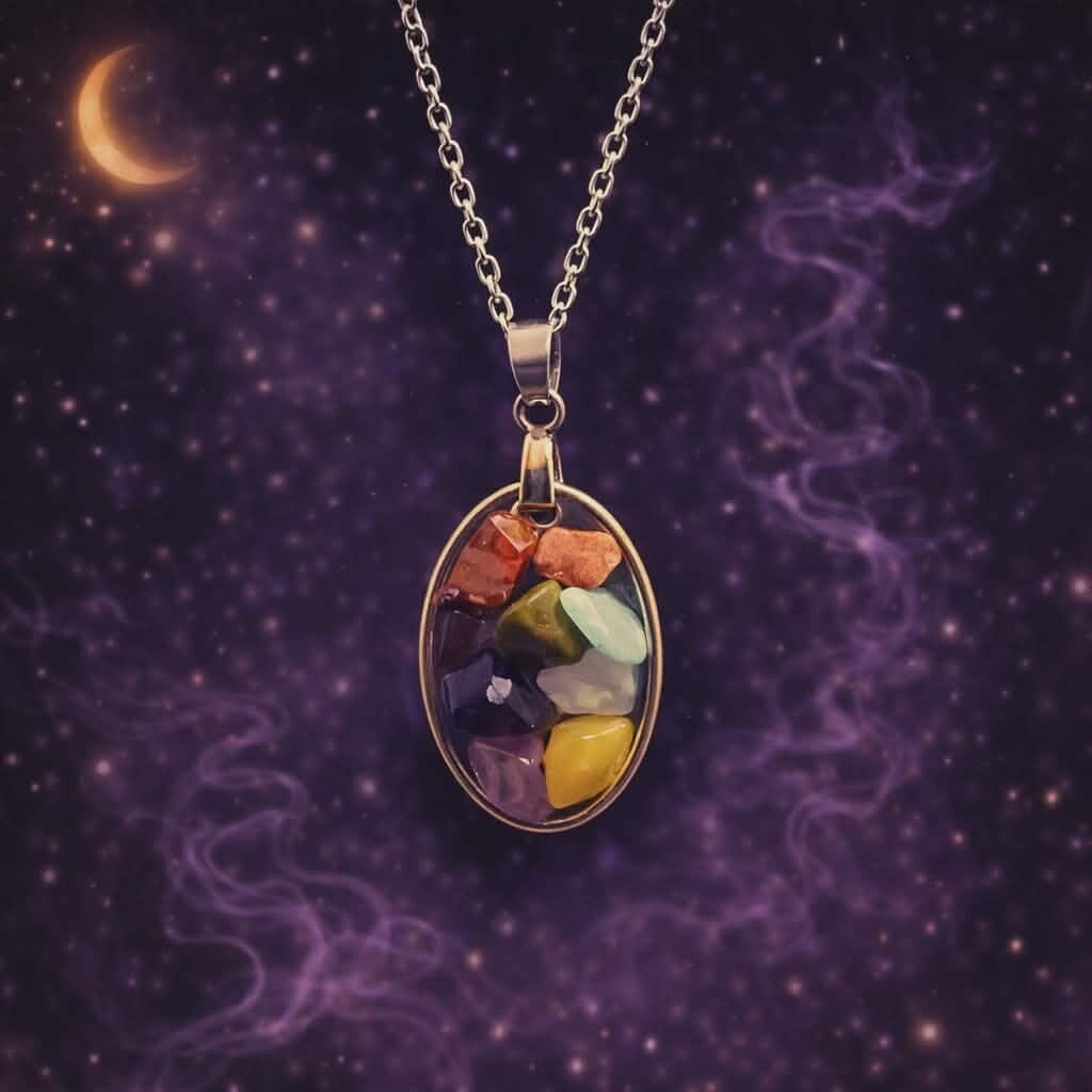 Pendentif Ophéa en 7 chakras