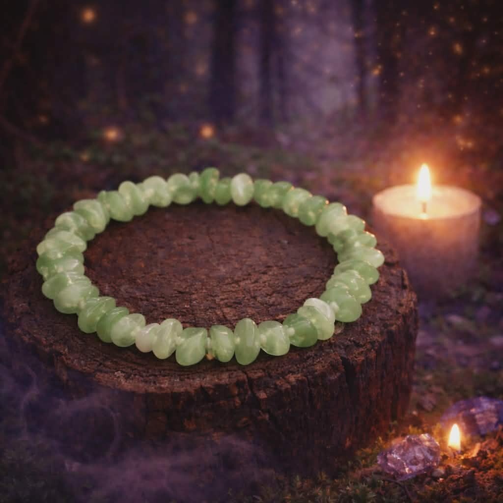 Bracelet baroque Jade verte