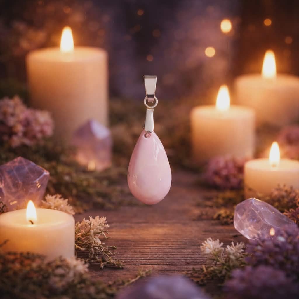 Pendentif goutte Phosphodérite