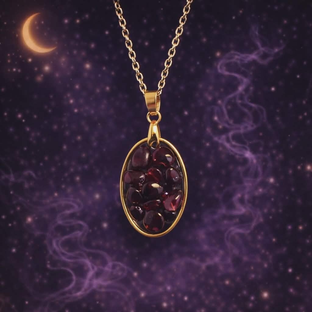 Pendentif Ophéa en Grenat rouge