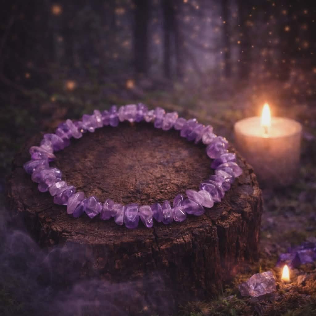 Bracelet baroque Améthyste dark