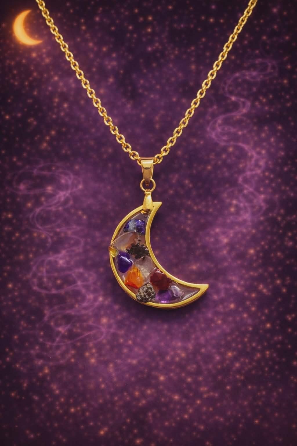 Pendentif Lunérya en 7 Chakras
