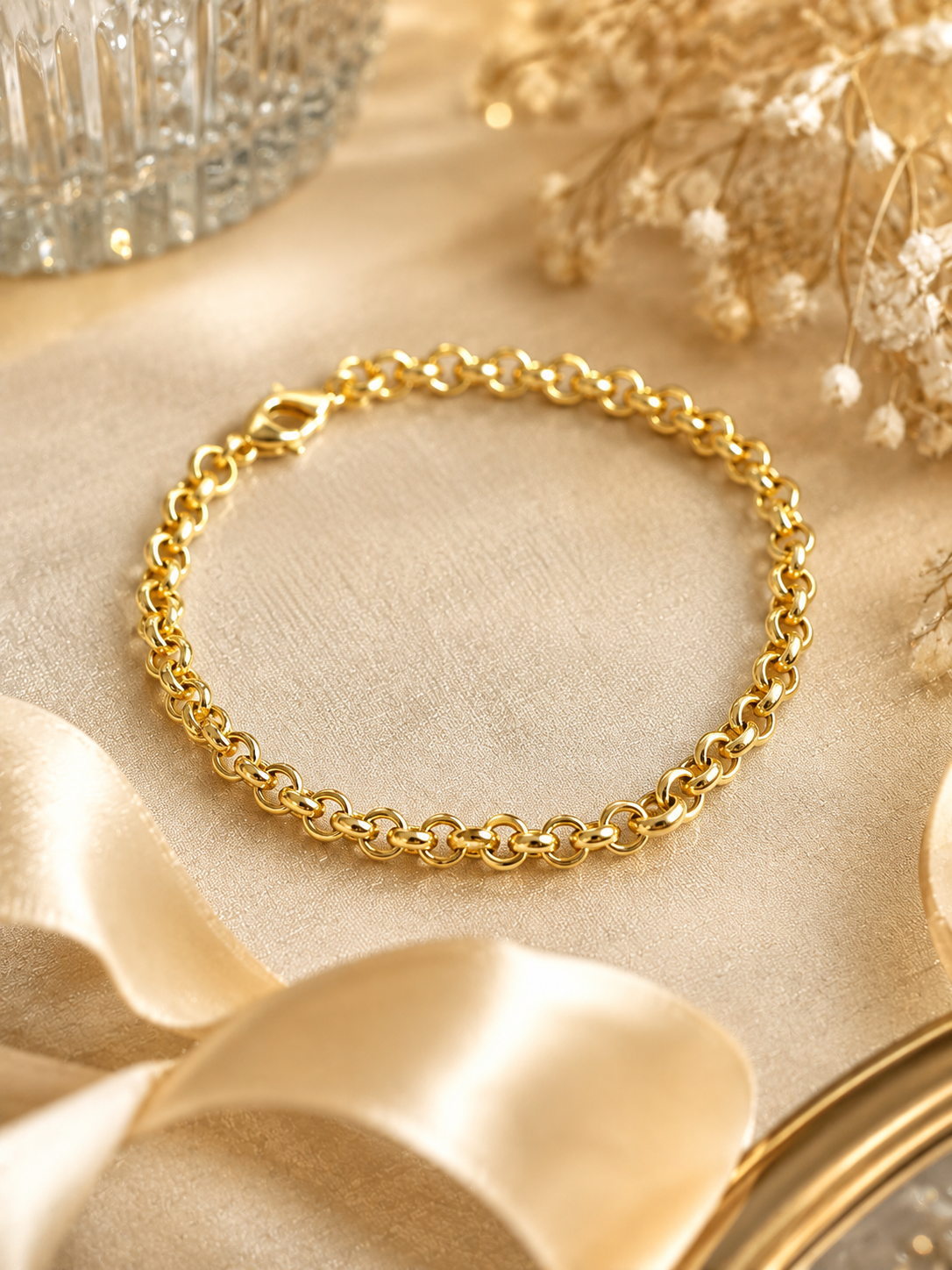 14 karaat gouden Jasseron armband – 19 cm Art.KJ-923