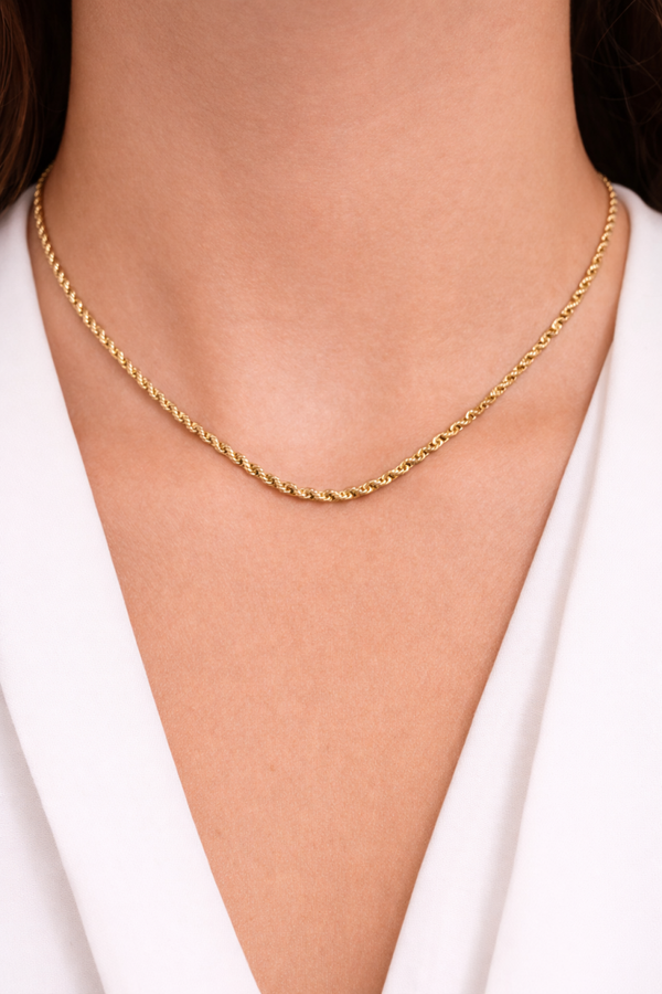 18 karaat gouden koordketting – 60 cm Art.KJ-779