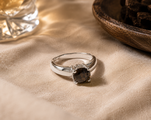 14 karaat witgouden solitaire aanzoeks-/verlovingsring – 1,35 crt natuurlijke Fancy Colour diamant Art.KJ-138