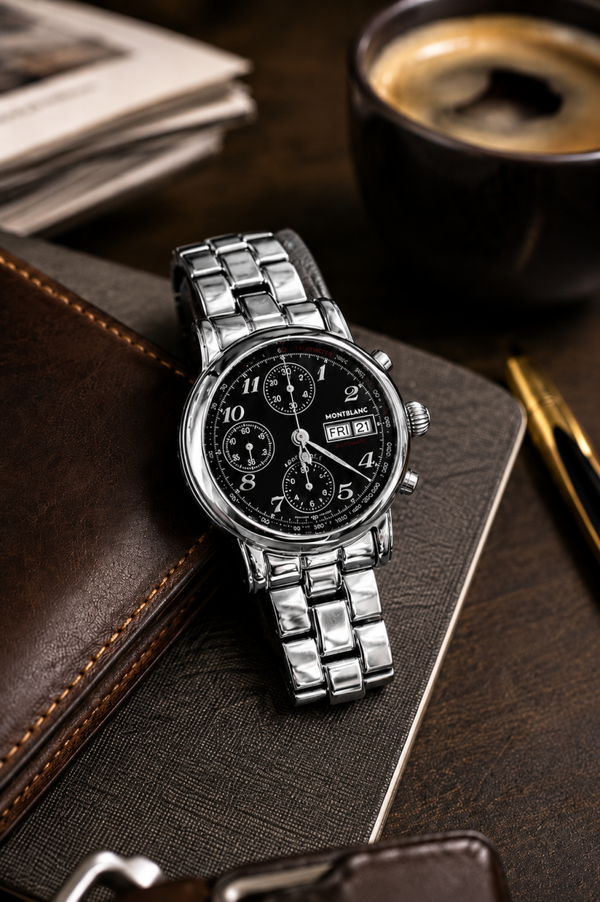 Stalen Montblanc horloge Art.KJ-815