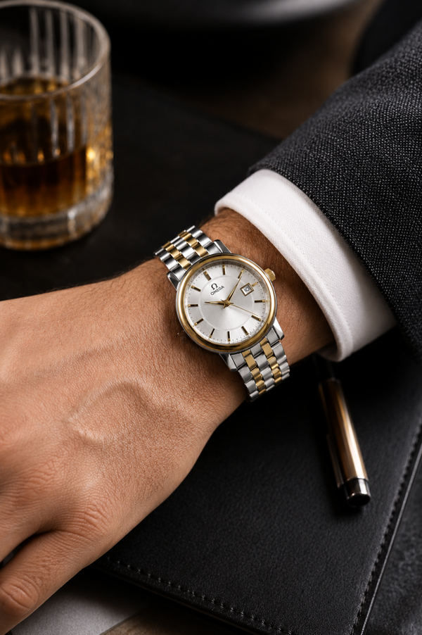 Omega occasion herenhorloge – Staal & 18 karaat goud