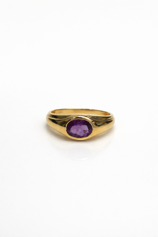 9 karaat geelgouden ring met amethist Art.KJ-600