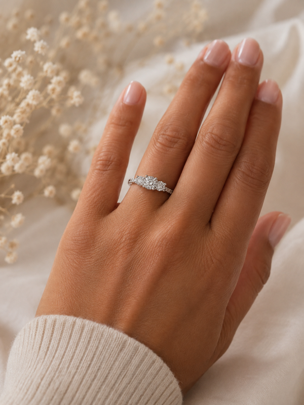 14 Karaat Witgouden Diamanten Ring – 1,63 Karaat Natuurlijke Diamant Art.GOP-001