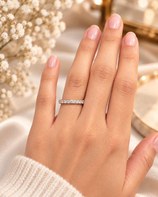 Exclusieve 18 karaat witgouden diamanten ring art.KJ-958