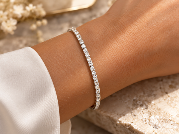 18 karaat witgouden tennisarmband met 5,40 ct natuurlijke diamant art.KJ-693