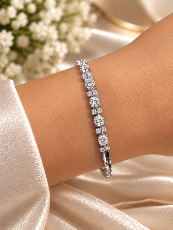 18 karaat witgouden armband met 2,00 ct natuurlijke diamant Art.HO-001