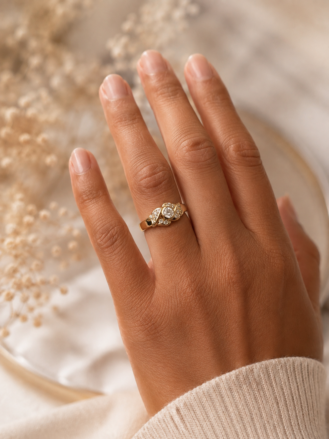 14 karaat gouden ring met diamant – 0,30 ct Art.KJ-926