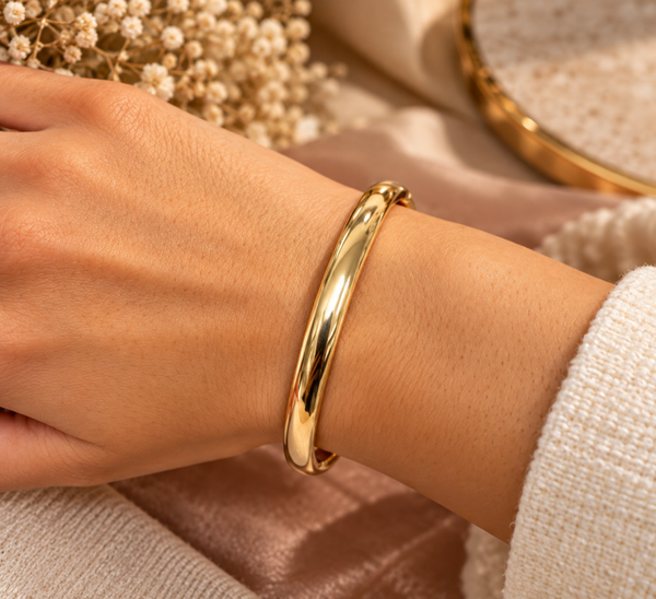 14 Karaat Gouden Slavenarmband – Tijdloze Elegantie  art. KJ-1009