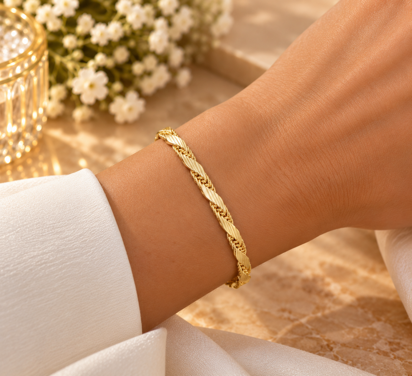 8 Karaat Gouden Armband – 19,5 cm art. KJ-978