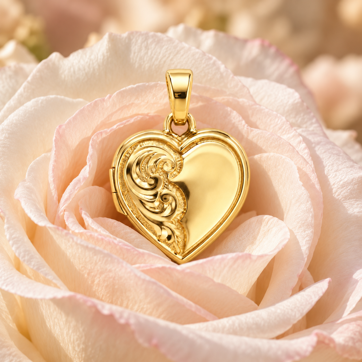 14 karaat gouden hartmedaillon art. KJ-975