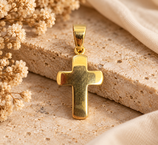 14 Karaat Gouden Kruishanger – 22 mm art. KJ-624