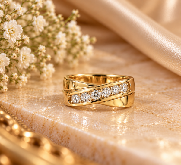 14 Karaat Gouden Ring met Natuurlijke Diamanten – 0,30 ct art. KJ-965