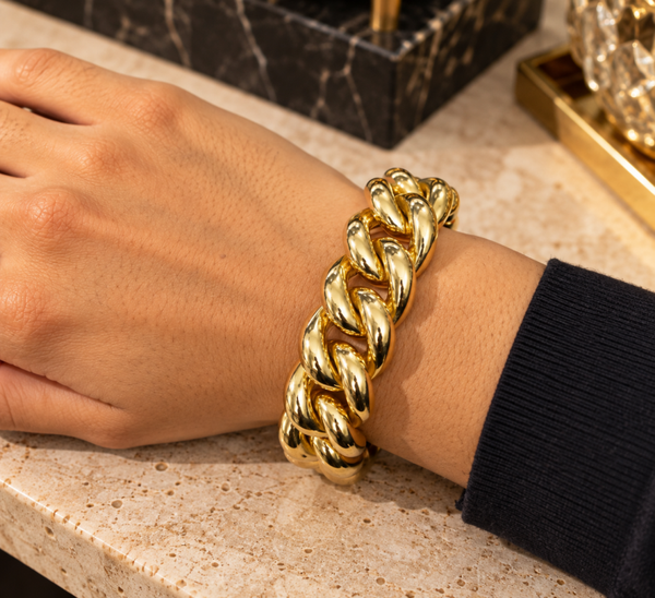 luxe 14 karaat Gouden Franse Gourmet Armband – 19,5 cm art. ZW-001