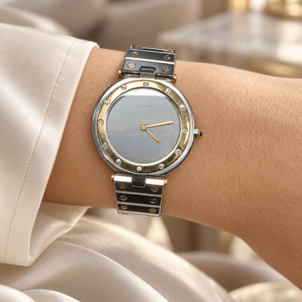 Cartier Santos Vendôme horloge – staal en 18 karaat goud Art.KJ-1028
