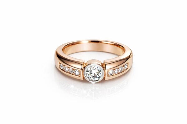 Roségouden ring met briljanten Art.KJ-11
