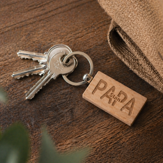 Sleutelhanger papa met naam