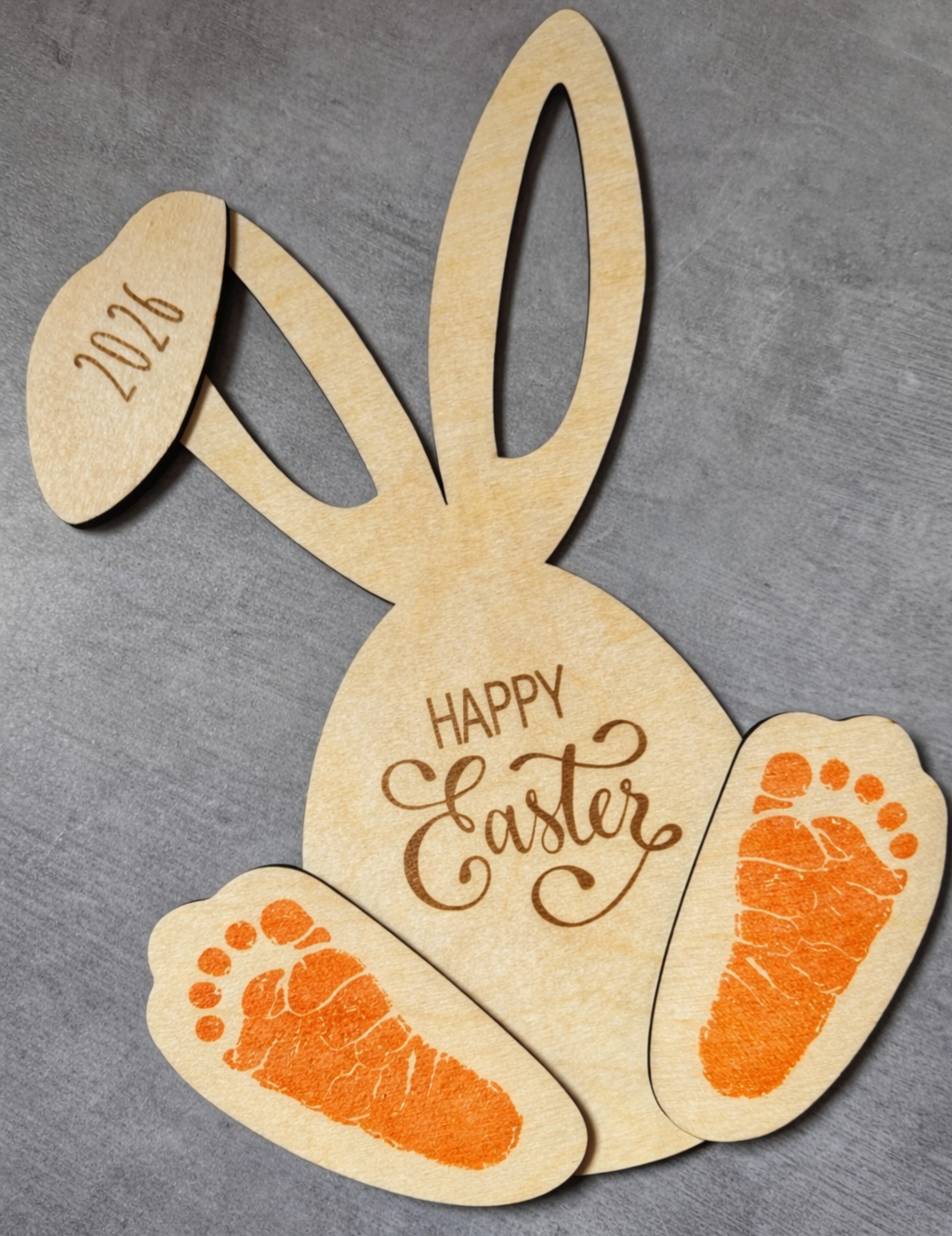 Paashaas voetafdrukken - Happy Easter