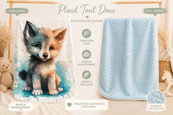couverture loup bleu