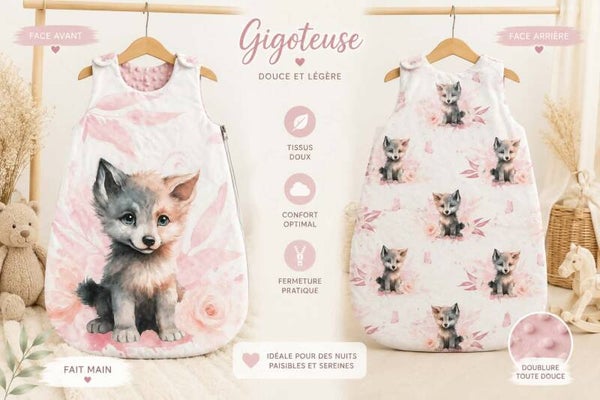 gigoteuse loup rose