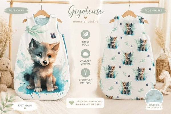gigoteuse loup bleu