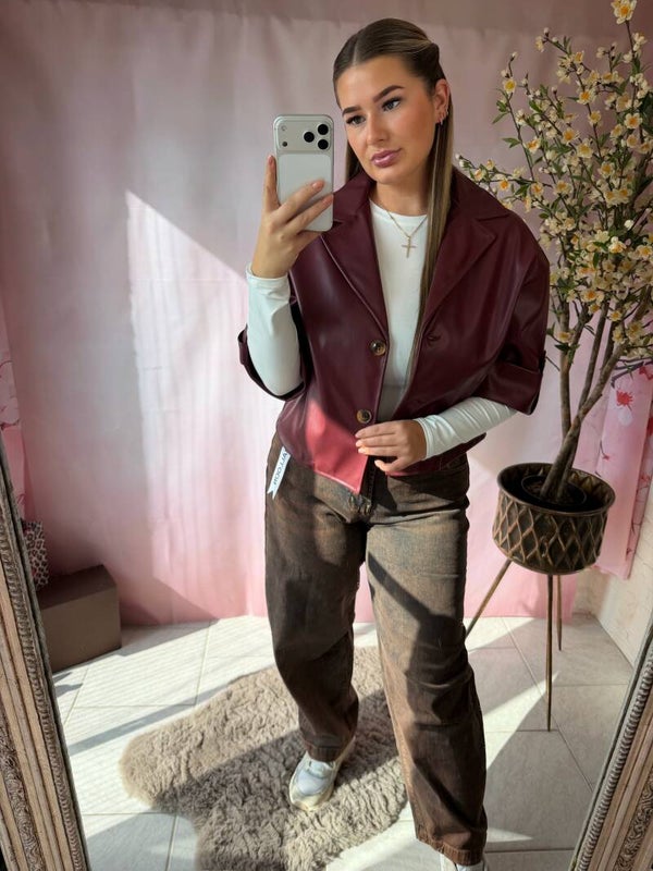 LEATHER JACKET - BORDEAUX