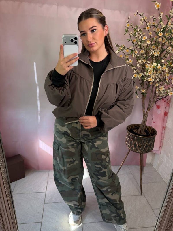 BOMBER JACKET - TAUPE